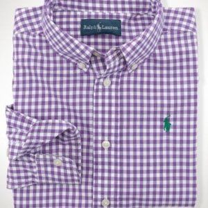 Boys Ralph Lauren Check Button Down Shirt